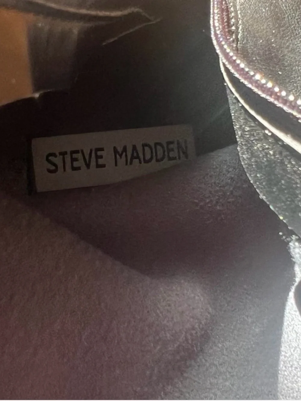 Steve Madden Black Platform Block Heel Boots